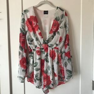 AUDREY Rose Long Sleeve Romper